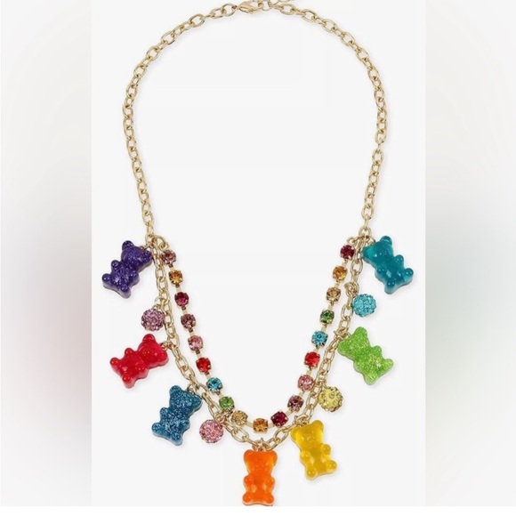 Betsey Johnson Rainbow Gummy Bear Fireball Necklace NWT - Picture 5 of 8